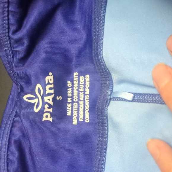 Prana Purple Ombre/Water Color Print High Waist Ankle Leggings/Running Tights - Picture 3 of 4